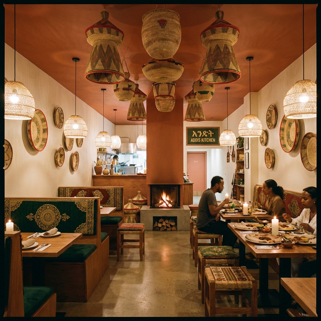 Ethiopian Restaurant Restaurant Interior